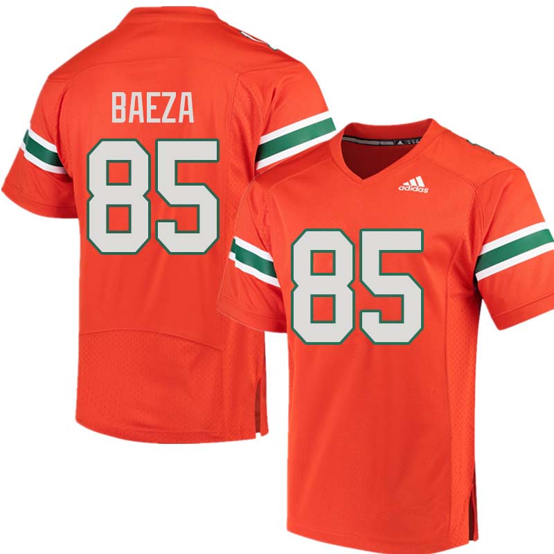 Adidas Miami Hurricanes #85 Marco Baeza College Football Jerseys Sale-Orange - Click Image to Close